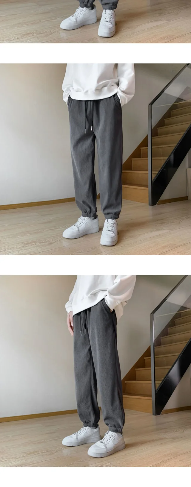 Men's Corduroy Joggers Winter Detail