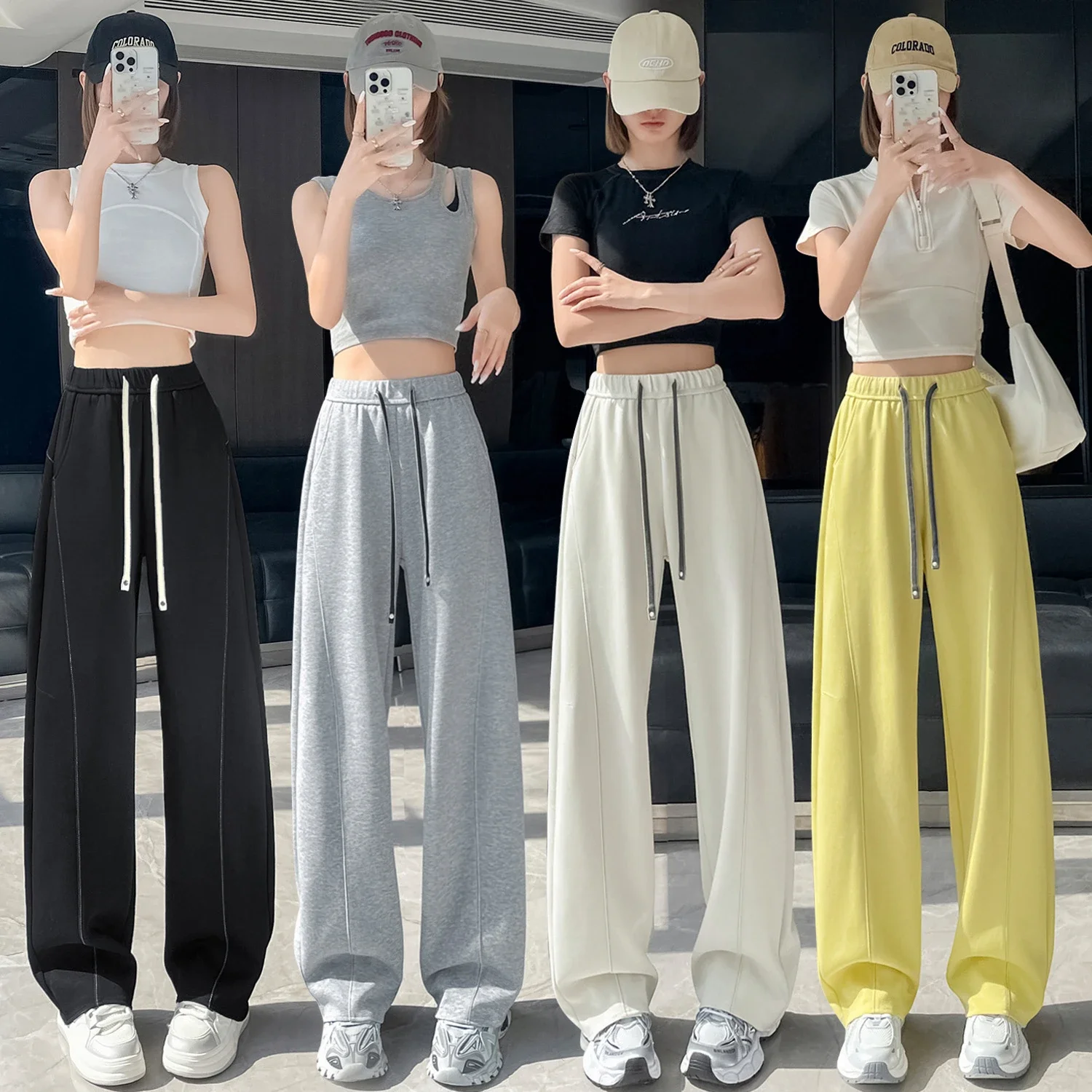 Korean-style Loose Straight Leg Pants 2025 Fall
