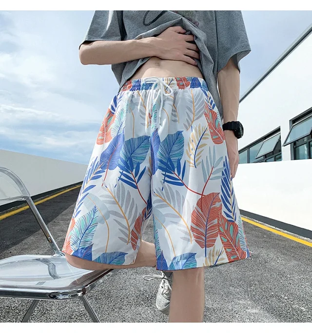 Men's Summer Thin Ice Silk Quick-dry Beach Pants Detail