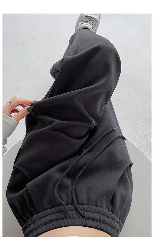 Banana Sporty Wide Leg Sweatpants for Women Detail