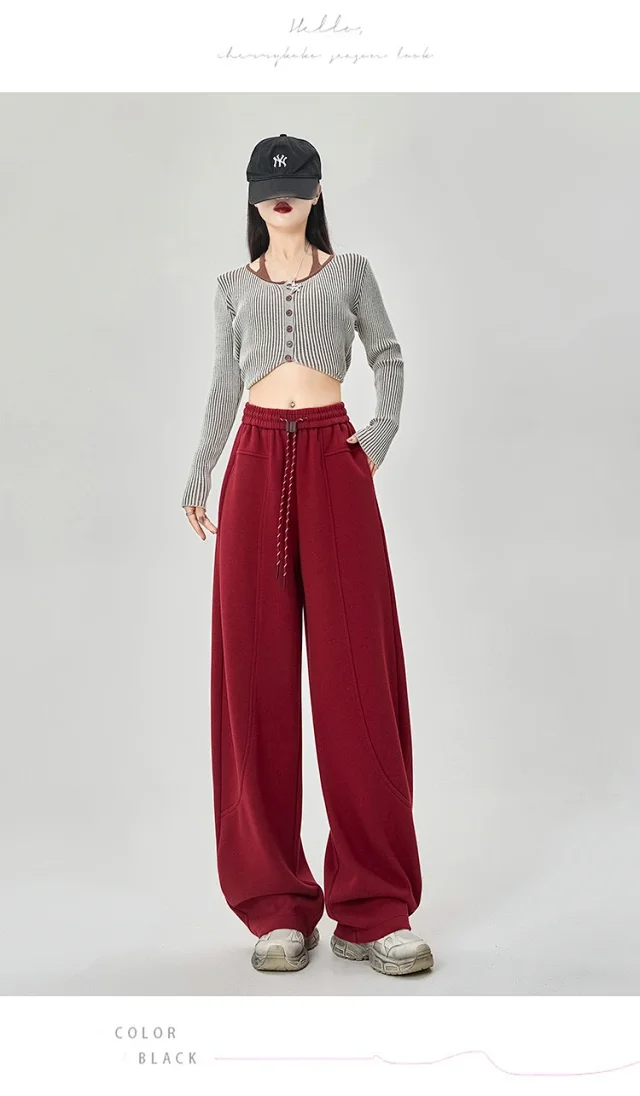 American Sports Multi - Color Banana Wide - Leg Pants Detail