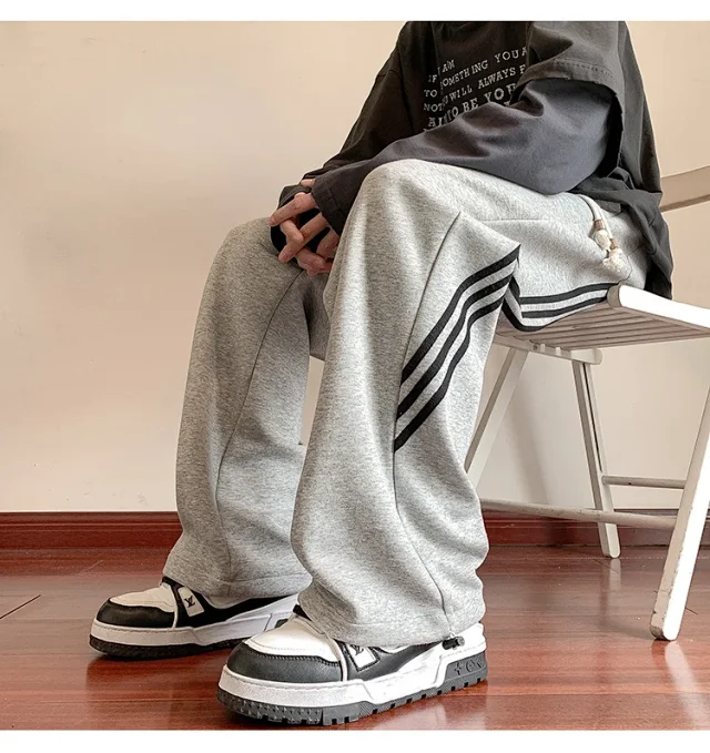 Japanese Oversize Cotton Stripe Pants Detail