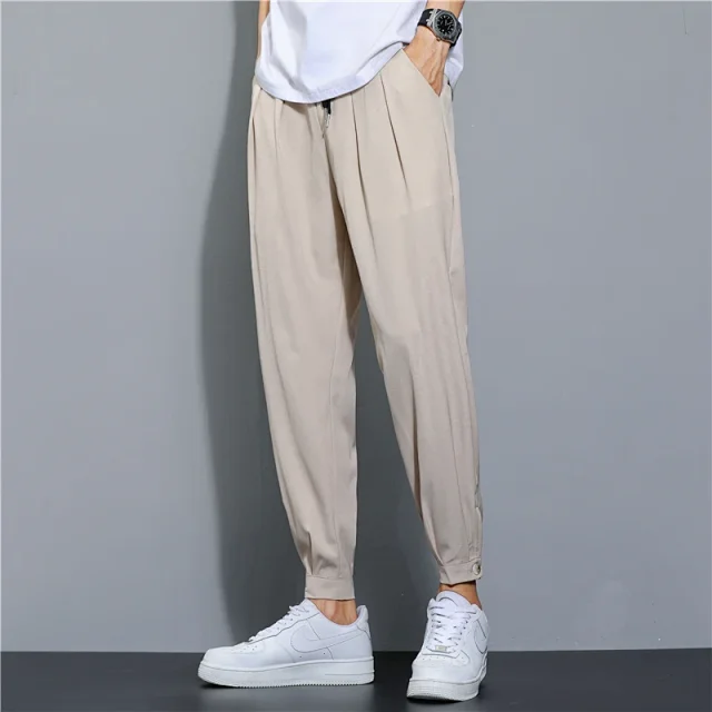 Douyin Men's Summer Ice Silk Pants Detail