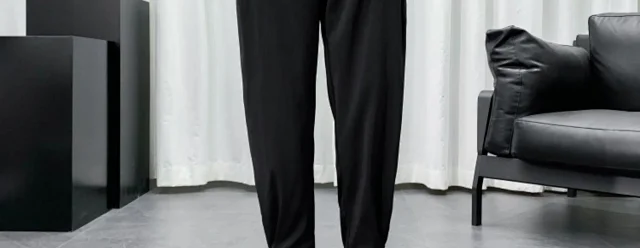 Men's Plus-Size Belted Summer Ice Silk Pants Detail