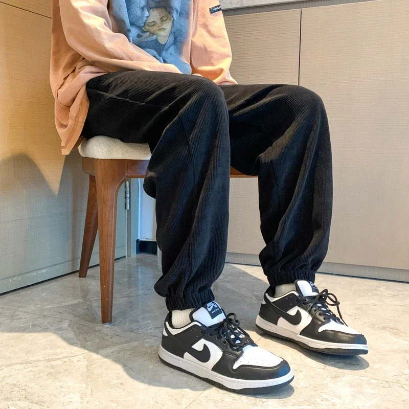 Men's Corduroy Tapered Wide-leg Pants