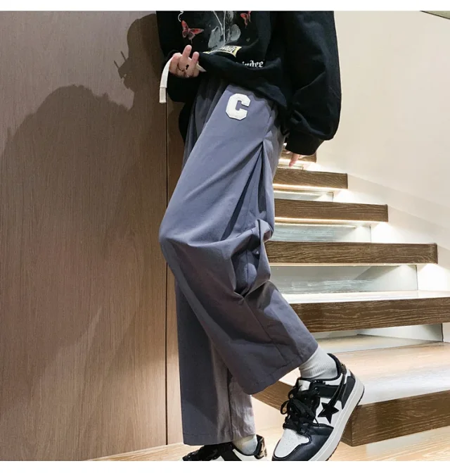 Men's Vintage Loose Wide-Leg Pants Detail