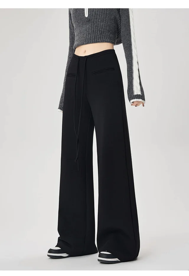 2025 Fall New American Hot Girl Wide-Leg Pants Detail