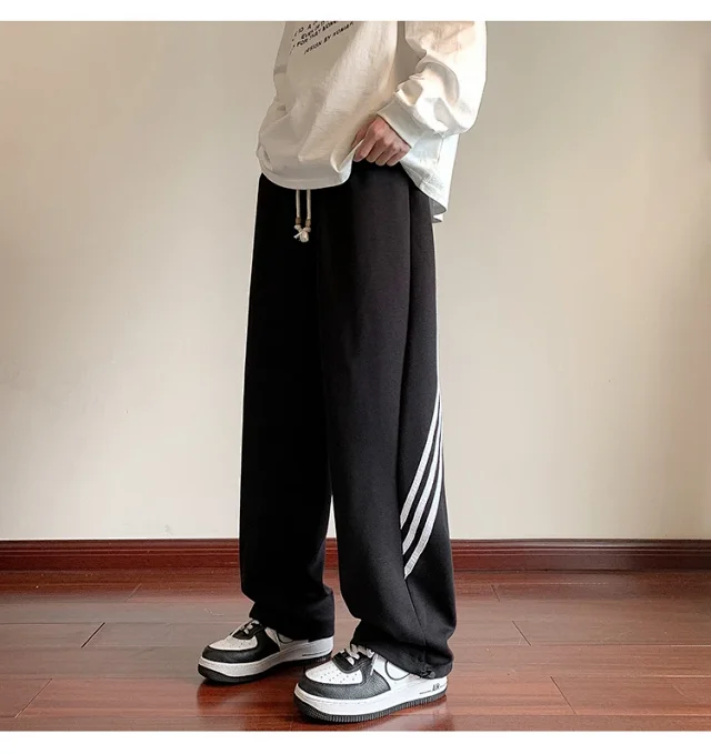 Japanese Oversize Cotton Stripe Pants Detail