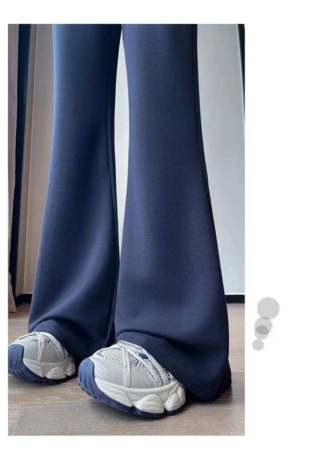 2025 Early Autumn Air Cotton Flared Pants Detail