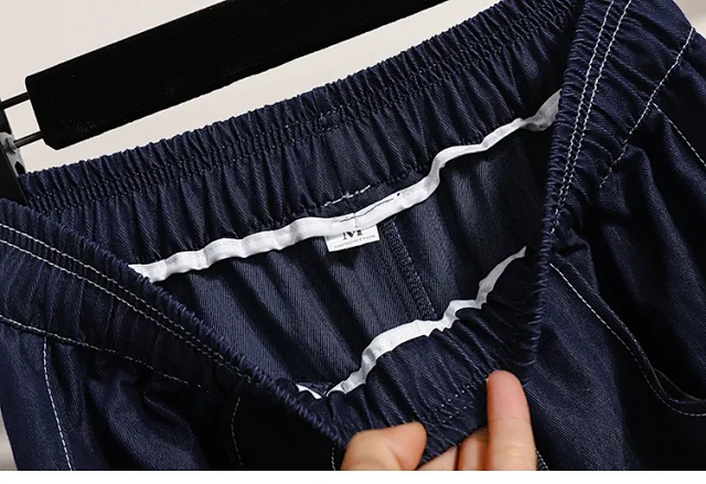2025 Spring/Fall Lyocell Denim-Look Wide-Leg Pants for Women Detail