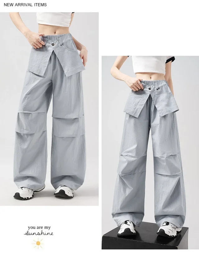 Ice Silk Parachute Pants for Women Detail