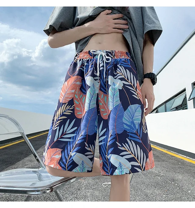 Men's Summer Thin Ice Silk Quick-dry Beach Pants Detail
