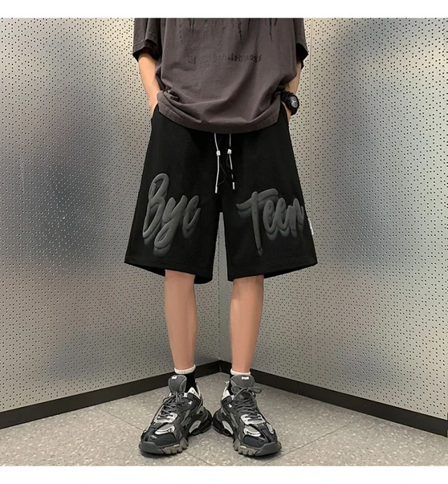 2025 Men's Foam Print American Shorts Detail