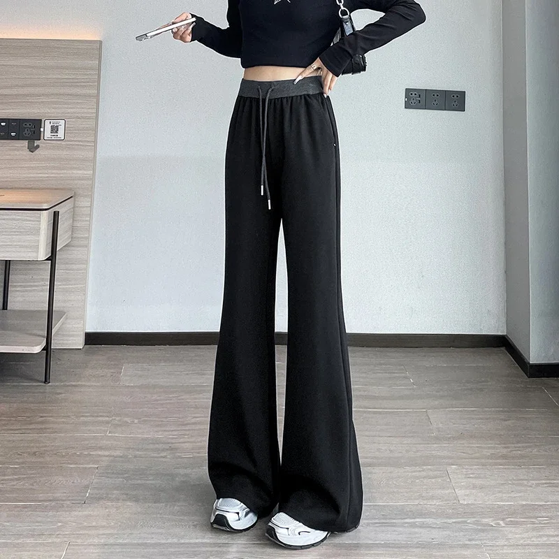 2025 Fall Women's High-Waisted Slimming Micro-Flare Trousers