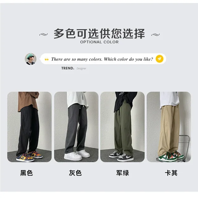 Men's Spring/Fall Cotton Straight Retro Cargo Pants Detail