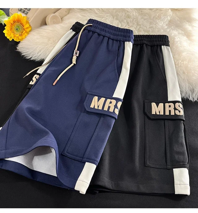Men's Summer Retro Stripe Basketball Shorts Detail