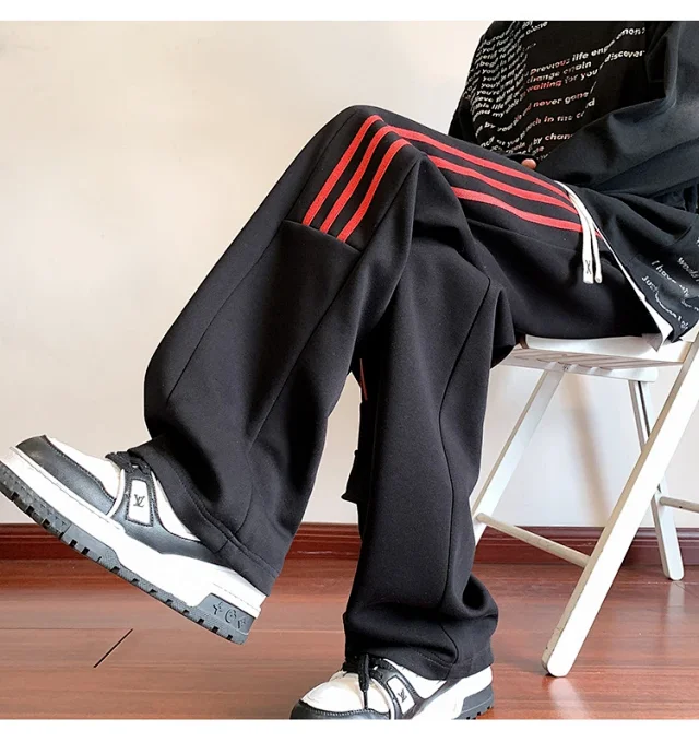 Men's Retro Striped Hiphop Pants Detail