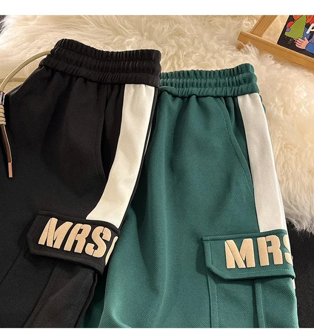 Men's Summer Retro Stripe Basketball Shorts Detail
