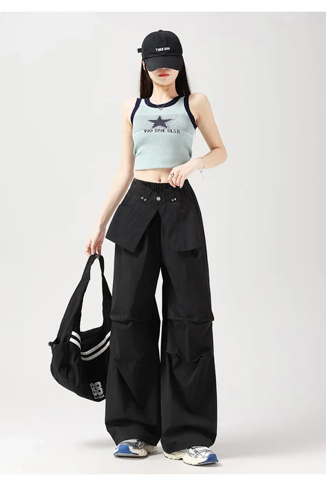 Ice Silk Parachute Pants for Women Detail