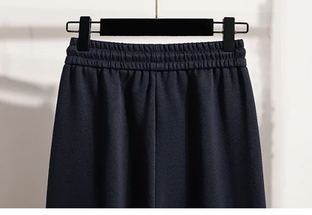 2025 Fall New Women's High - Waist Wide - Leg Sport Pants Detail