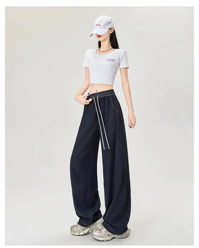 2025 Fall Tencel Denim Banana Wide-Leg Pants Detail