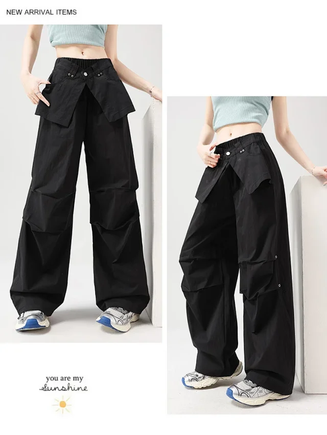 Ice Silk Parachute Pants for Women Detail