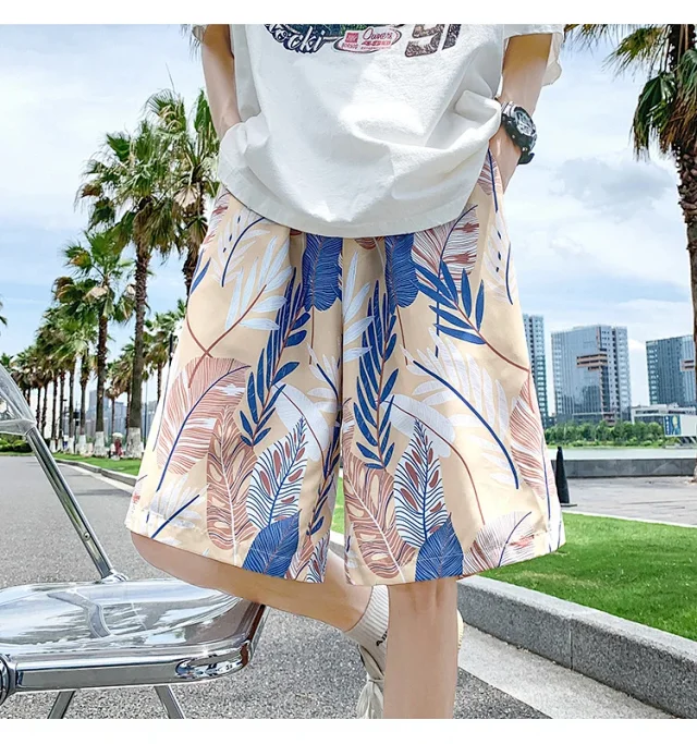 Men's Summer Thin Ice Silk Quick-dry Beach Pants Detail