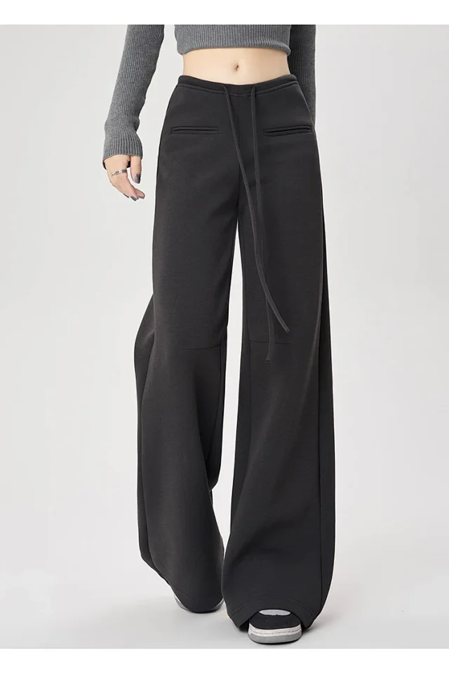 2025 Fall New American Hot Girl Wide-Leg Pants Detail