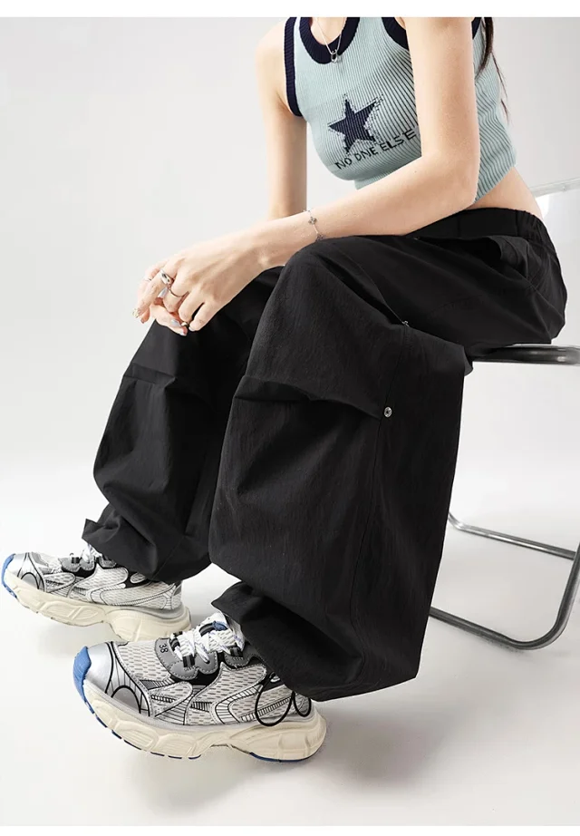 Ice Silk Parachute Pants for Women Detail