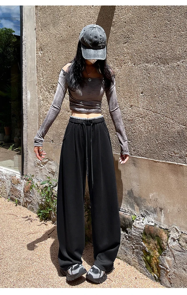 Women's Loose Wide-Leg Pants 2025 Detail