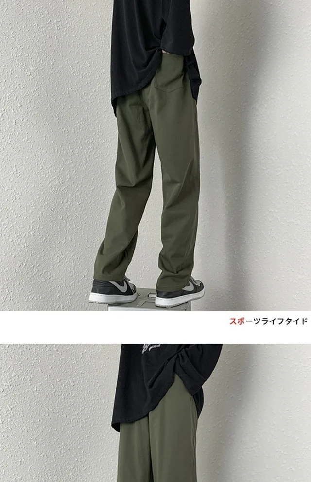 Men's Spring/Fall Cotton Straight Retro Cargo Pants Detail