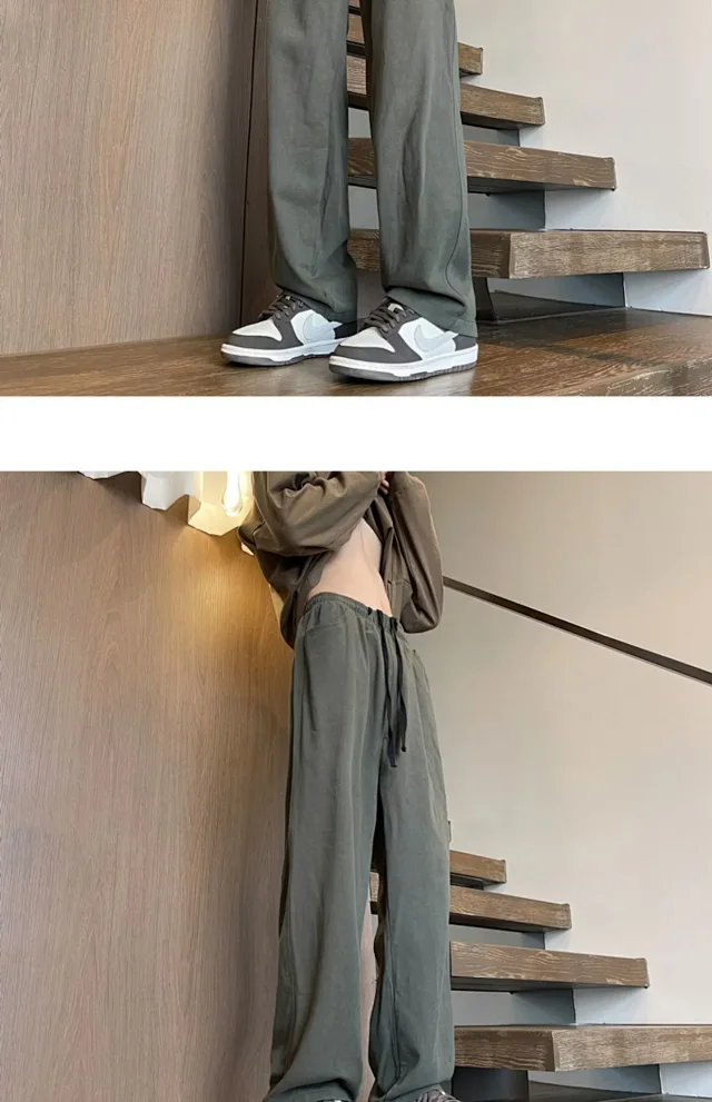 Men's Cotton Straight Cargo Pants Detail