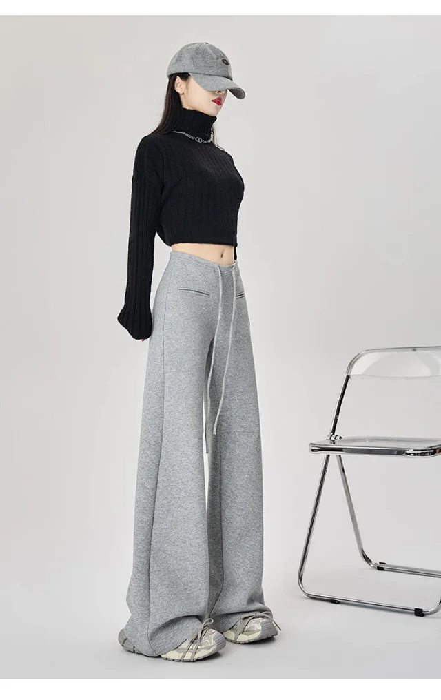 2025 Fall New American Hot Girl Wide-Leg Pants Detail