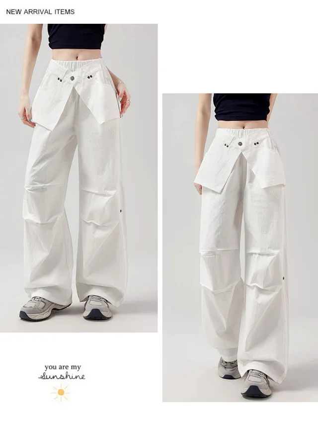 Ice Silk Parachute Pants for Women Detail