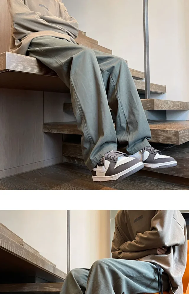 Men's Cotton Straight Cargo Pants Detail