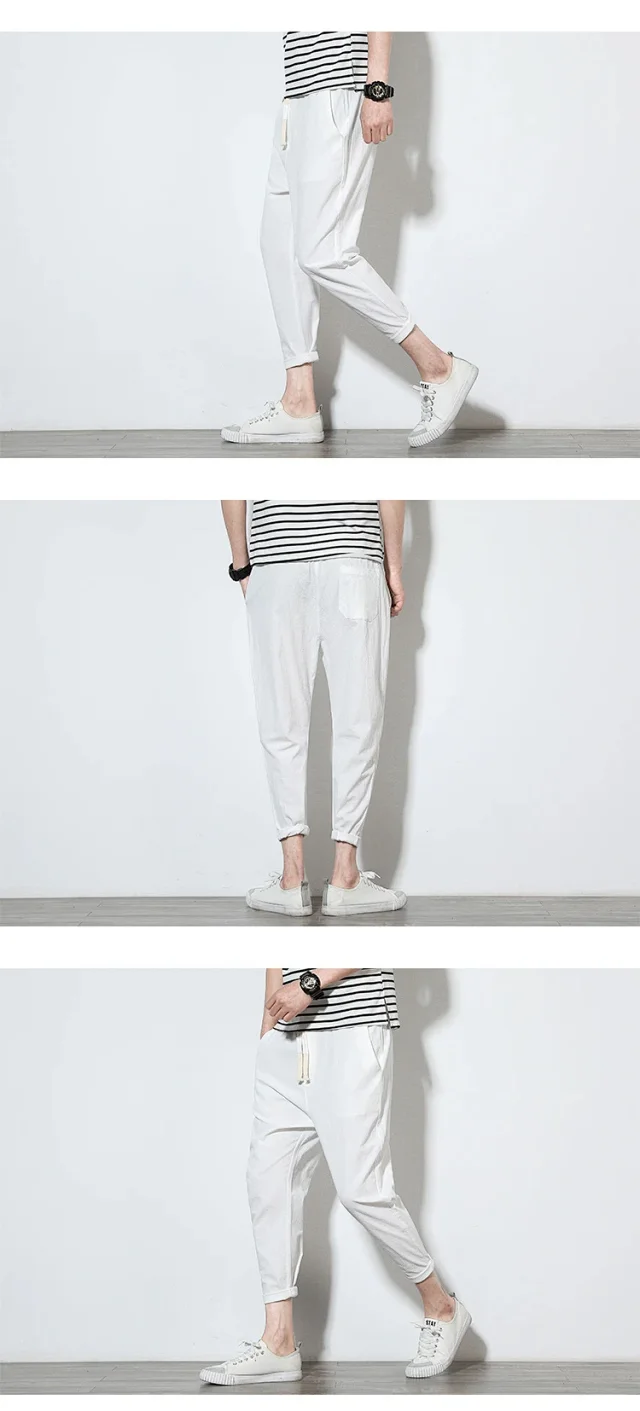 K352018 Cotton & Linen 9/10 Pants Detail