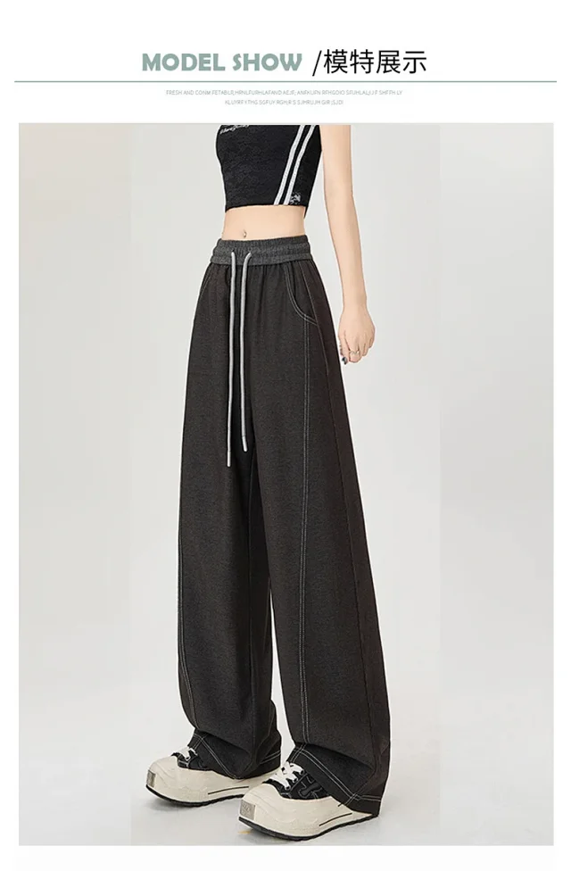 2025 Fall Tencel Denim Banana Wide-Leg Pants Detail