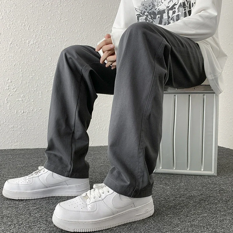 Men's Spring/Fall Cotton Straight Retro Cargo Pants