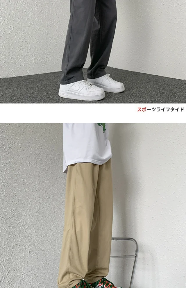 Men's Spring/Fall Cotton Straight Retro Cargo Pants Detail