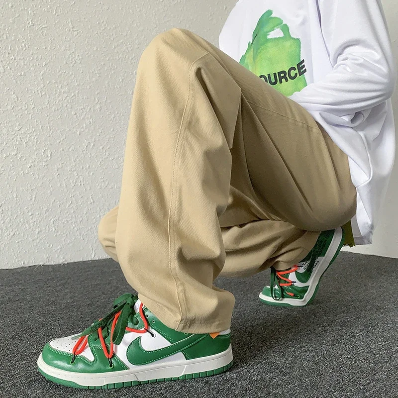 Men's Spring/Fall Cotton Straight Retro Cargo Pants