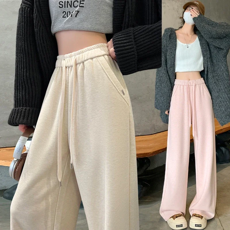Fluffy Cloudy Lazy Soft Cashmere Wide-Leg Pants for Women
