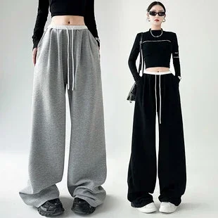 Shiny Striped Wide-Leg Pants for Women Detail