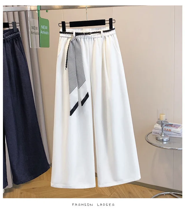 Korean-style Age-defying Wide-leg Casual Pants for Women Detail