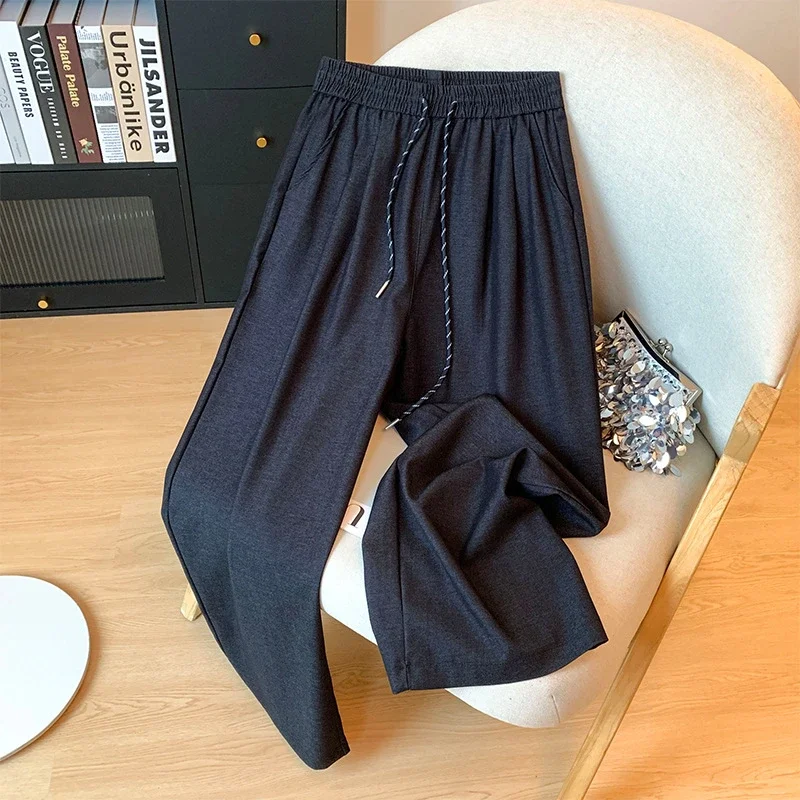2025 Autumn Thickened Tencel Denim Yamamoto Wide - leg Pants