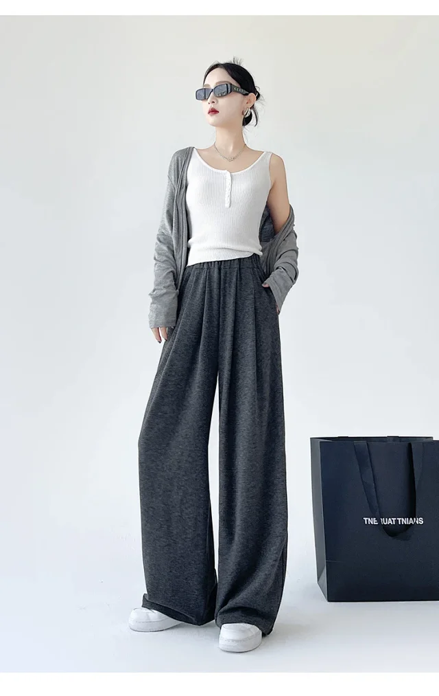 2025 Early Autumn Loose Wide - leg Pants for Women Detail