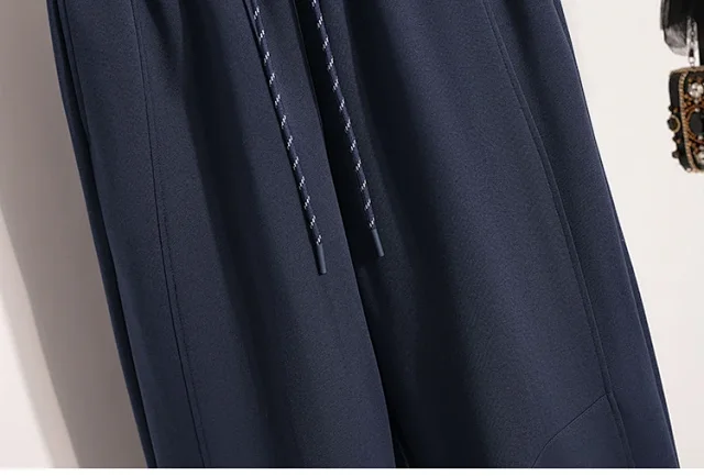 European Style Wide-Leg Sweatpants Detail