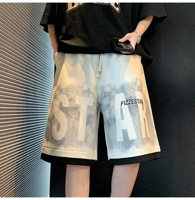 2025 Men's Tie-Dye Oversize Sport Shorts Detail