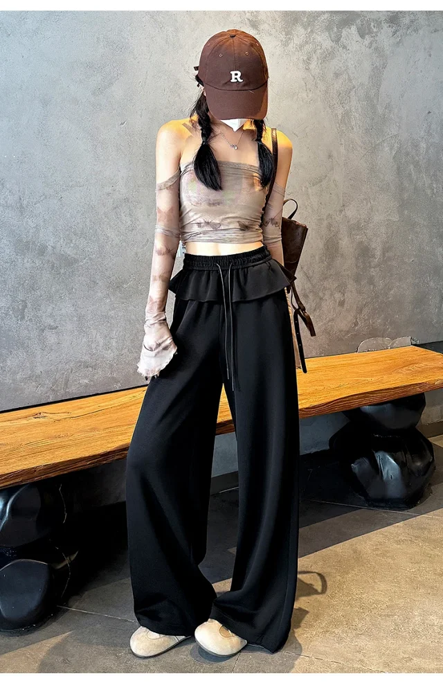 2025 Fall Women's Relaxed Fit Ballet-style Sweatpants Detail