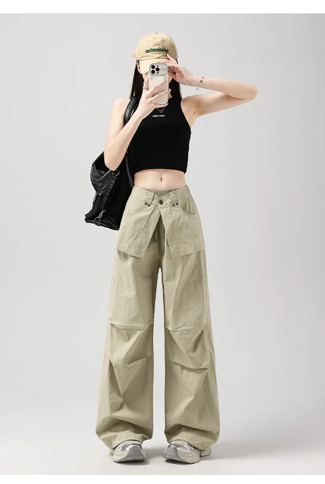 Ice Silk Parachute Pants for Women Detail