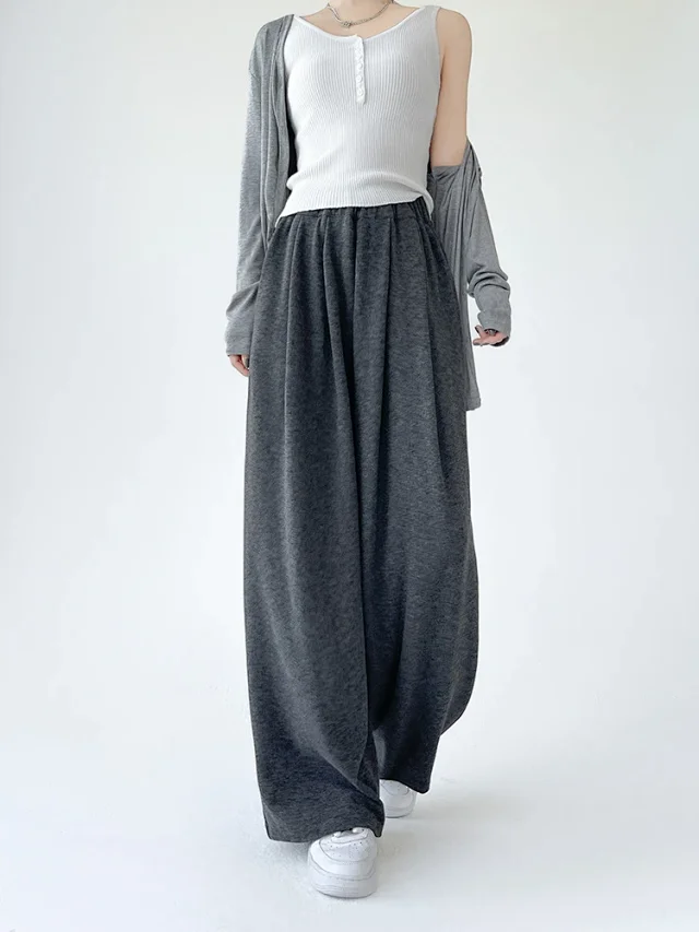 2025 Early Autumn Loose Wide - leg Pants for Women Detail